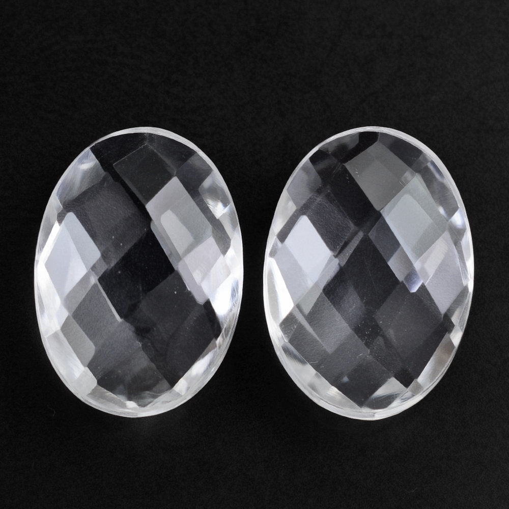 CRYSTAL BRIOLETTE OVAL WITH GROOVE IN GIRDLE 14X10MM 6.39 Cts.