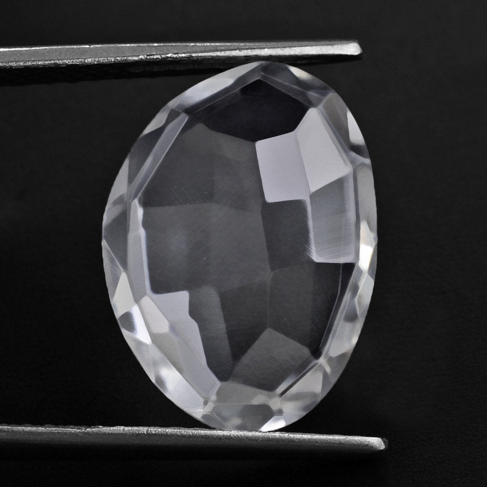 CRYSTAL IRREGULAR CUT OVAL 18X13MM 7.14 Cts.