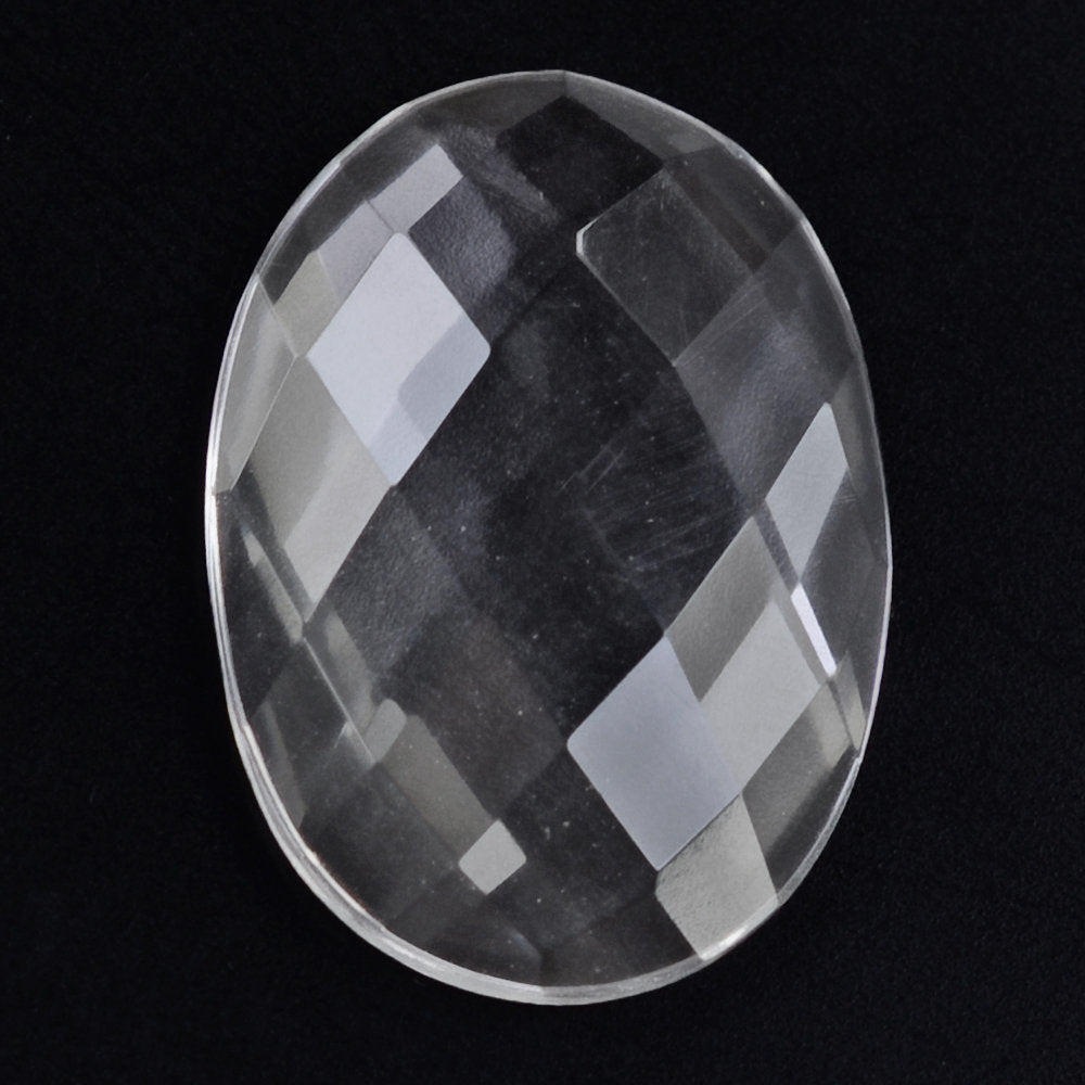 CRYSTAL CHECKER OVAL CAB 18X13MM 6.67 Cts.