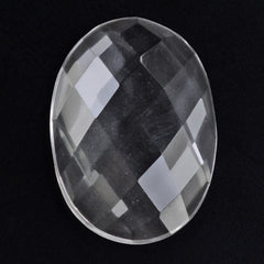 CRYSTAL CHECKER OVAL CAB 18X13MM 6.67 Cts.