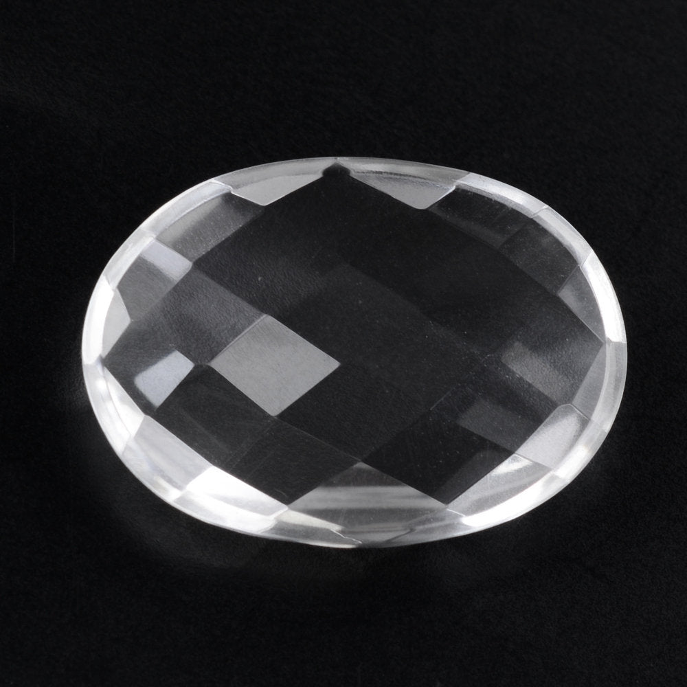 CRYSTAL CHECKER OVAL CAB 18X13MM 6.67 Cts.