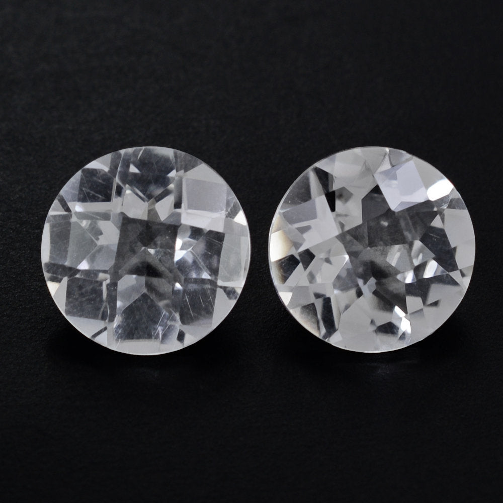 CRYSTAL CHECKER CUT ROUND 8MM 1.60 Cts.