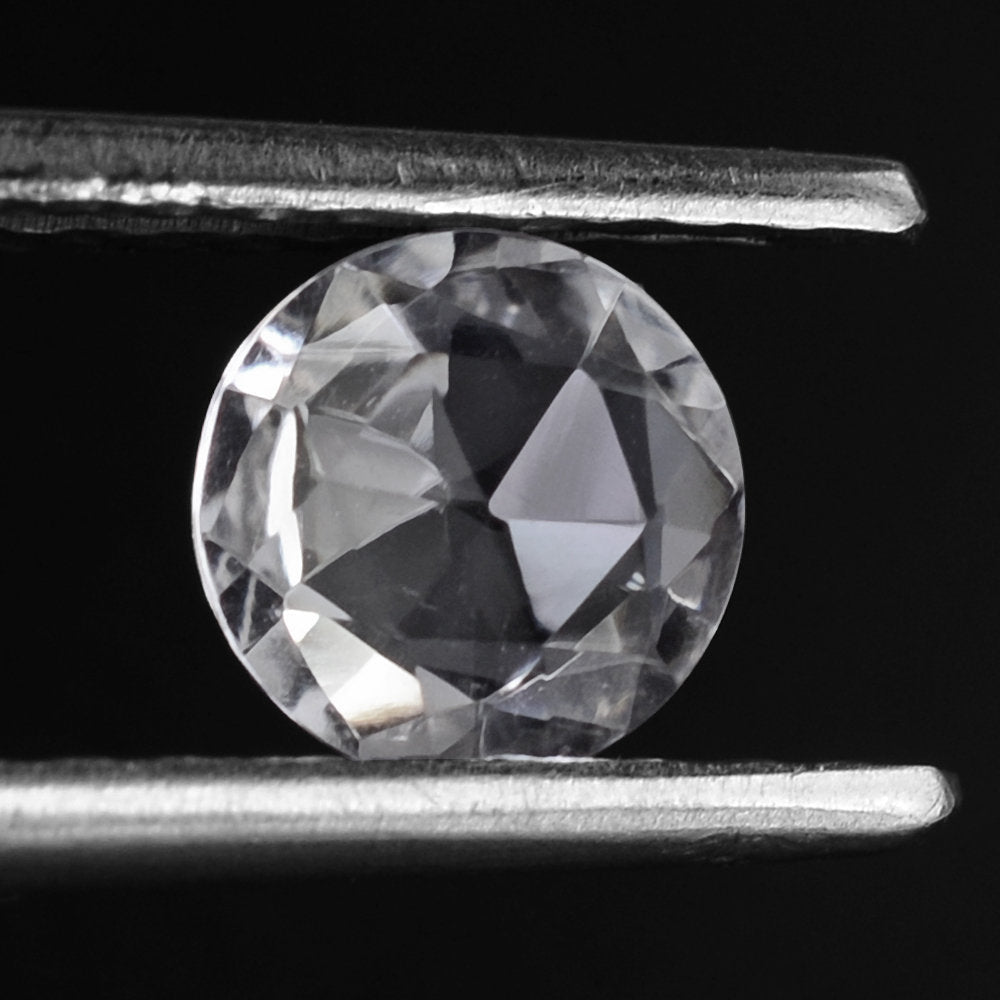 CRYSTAL ROSE CUT BRIOLETTE ROUND CAB 6MM 0.67 Cts.