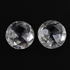CRYSTAL ROSE CUT BRIOLETTE ROUND CAB 6MM 0.67 Cts.