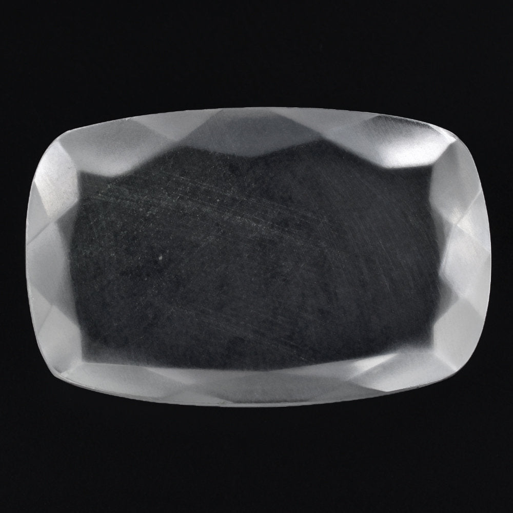 CRYSTAL CUT CUSHION WITH FROSTED BOTTOM 22X15MM 12.04 Cts.