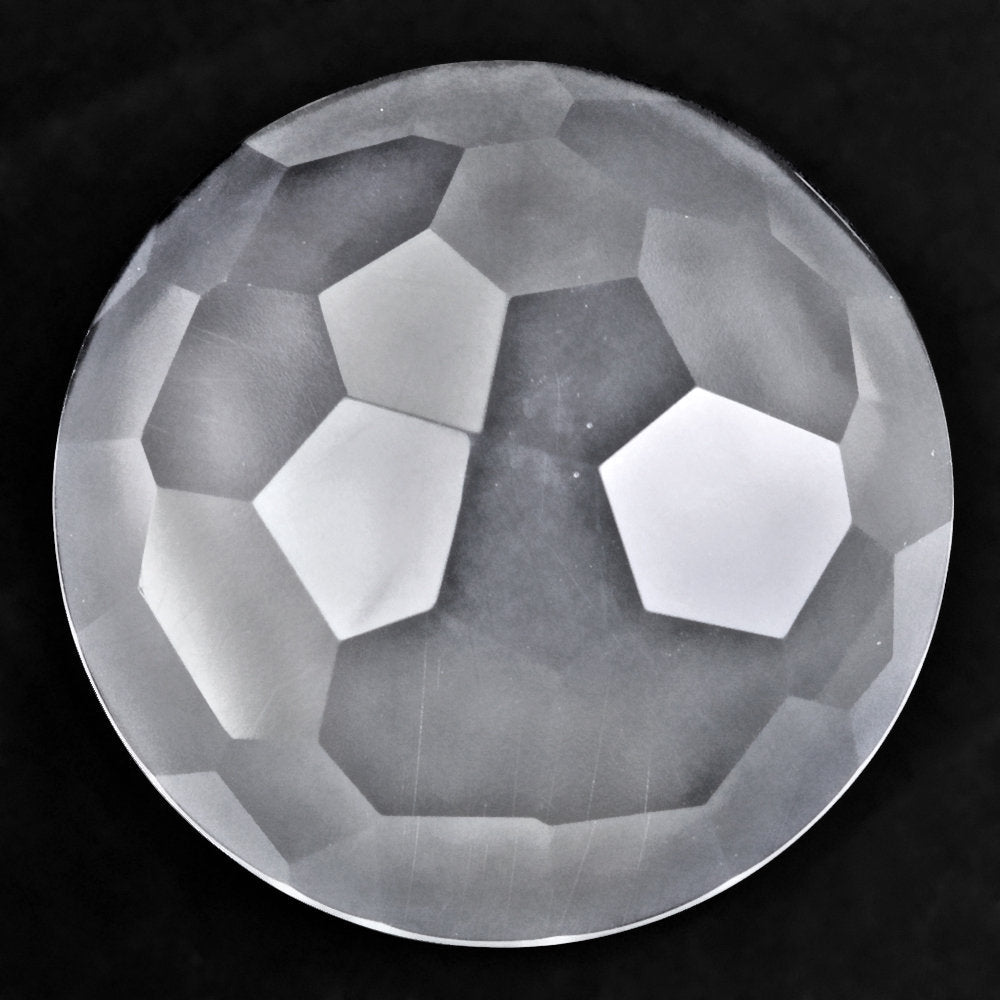 CRYSTAL IRREGULAR CUT ROUND FRASTED BOTTOM 24MM 33.70 Cts.