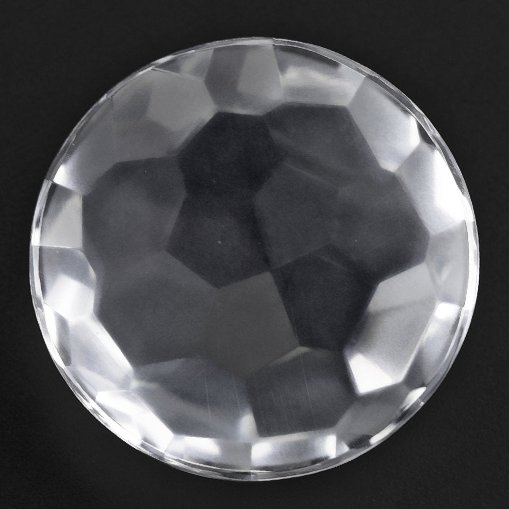 CRYSTAL IRREGULAR CUT ROUND FRASTED BOTTOM 24MM 33.70 Cts.