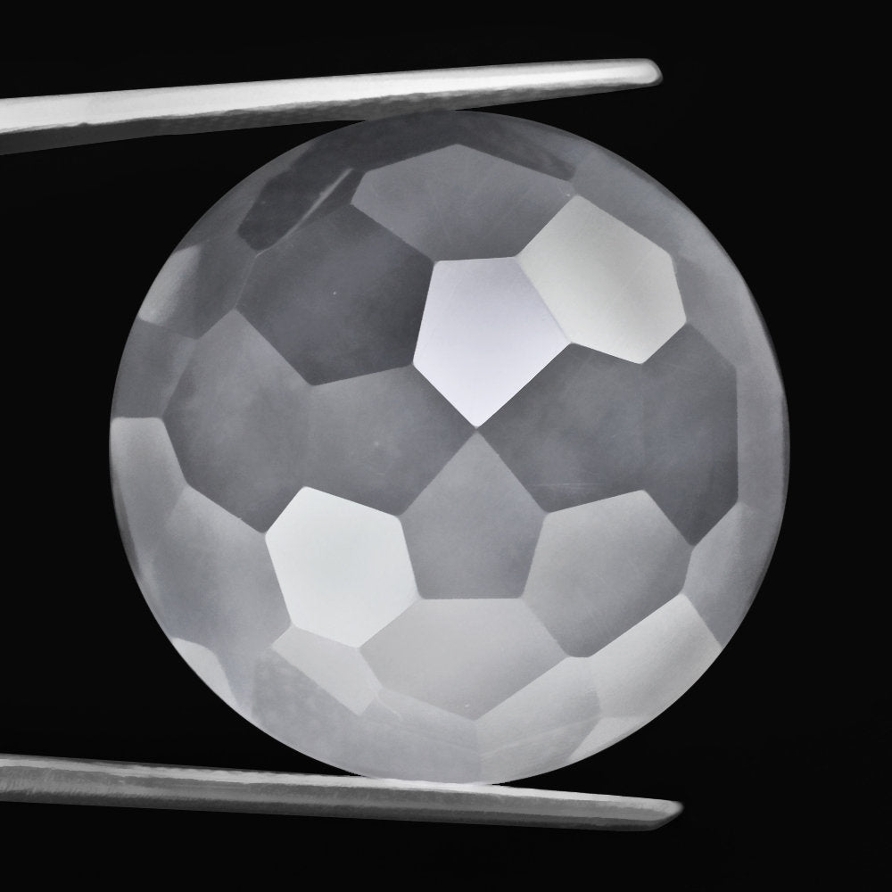 CRYSTAL IRREGULAR CUT ROUND FRASTED BOTTOM 24MM 33.70 Cts.