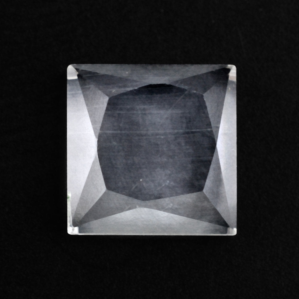 CRYSTAL TABLE CUT SQUARE FLAT WITH FROSTED BOTTOM 7MM 1.58 Cts.