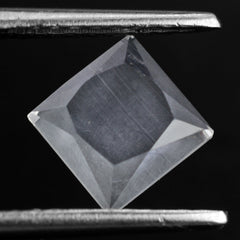 CRYSTAL TABLE CUT SQUARE FLAT WITH FROSTED BOTTOM 7MM 1.58 Cts.