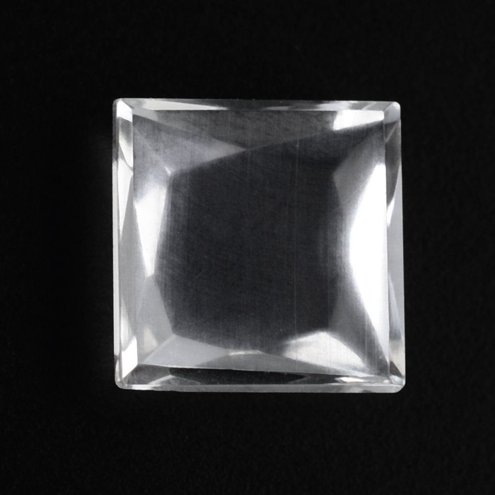 CRYSTAL TABLE CUT SQUARE FLAT WITH FROSTED BOTTOM 7MM 1.58 Cts.