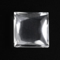 CRYSTAL TABLE CUT SQUARE FLAT WITH FROSTED BOTTOM 7MM 1.58 Cts.