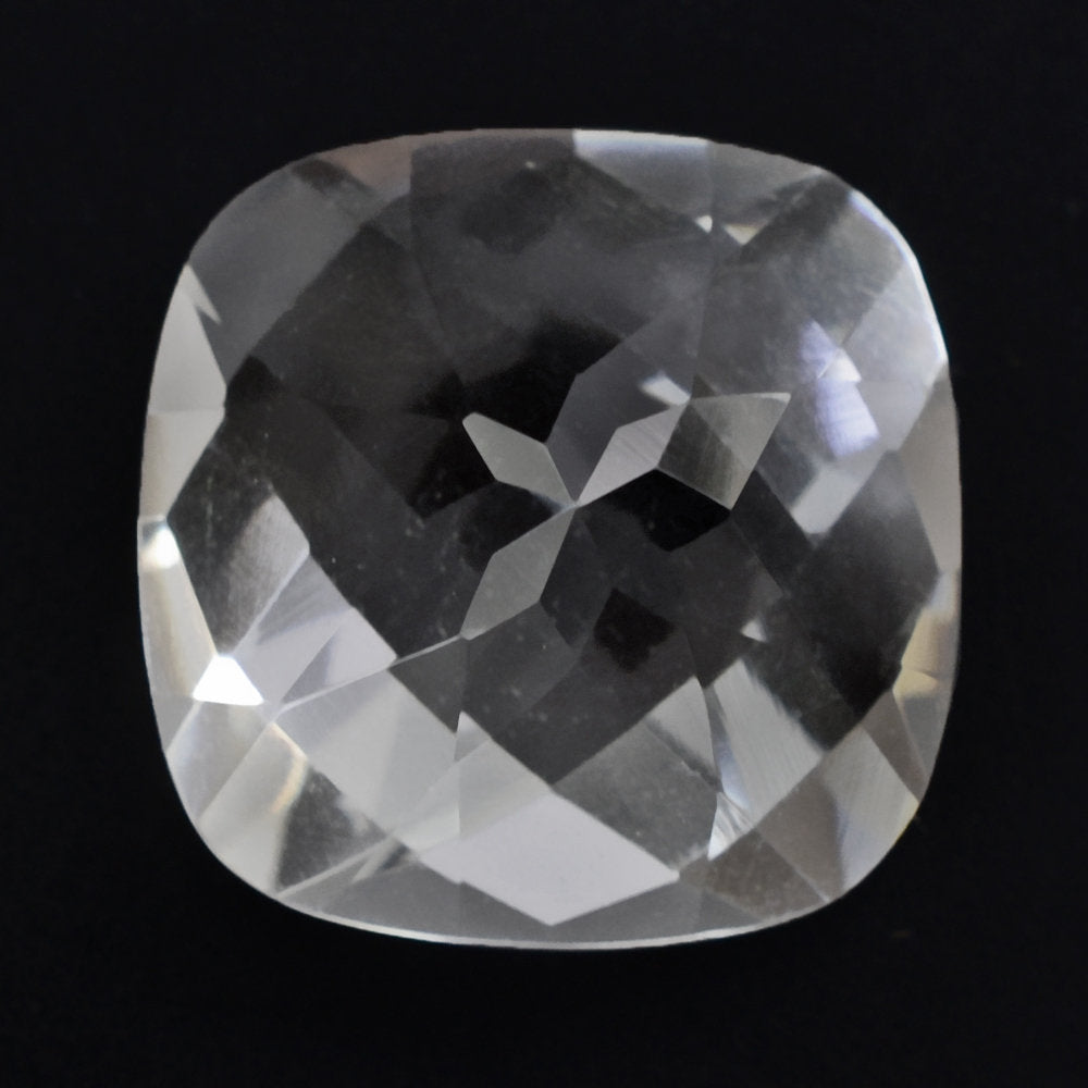 CRYSTAL CHECKER CUT CUSHION 12MM 6.09 Cts.