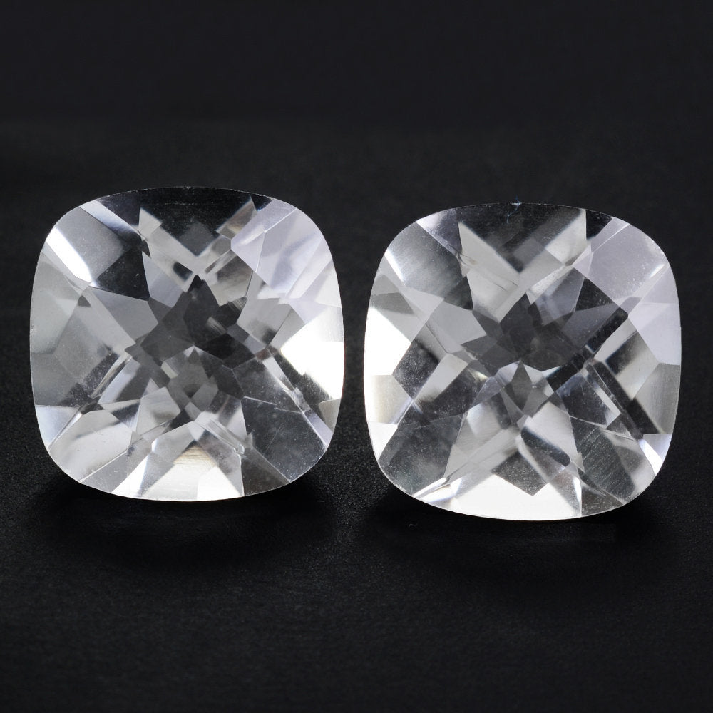 CRYSTAL CHECKER CUT CUSHION 12MM 6.09 Cts.