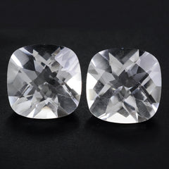CRYSTAL CHECKER CUT CUSHION 12MM 6.09 Cts.
