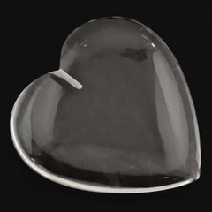 CRYSTAL LENTIL HEART (HALF DRILL) 35MM 66.53 Cts.