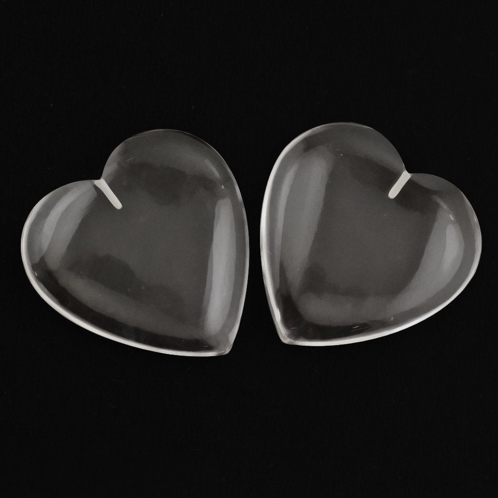 CRYSTAL LENTIL HEART (HALF DRILL) 35MM 66.53 Cts.