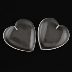 CRYSTAL LENTIL HEART (HALF DRILL) 35MM 66.53 Cts.