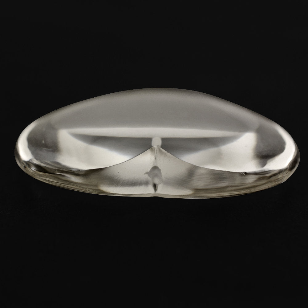 CRYSTAL LENTIL HEART (HALF DRILL) 35MM 66.53 Cts.
