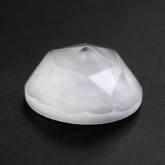 CRYSTAL ROSE CUT ROUND CAB WITH FROSTED BOTTOM 8MM 1.53 Cts.