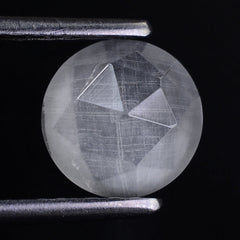 CRYSTAL ROSE CUT ROUND CAB WITH FROSTED BOTTOM 8MM 1.53 Cts.