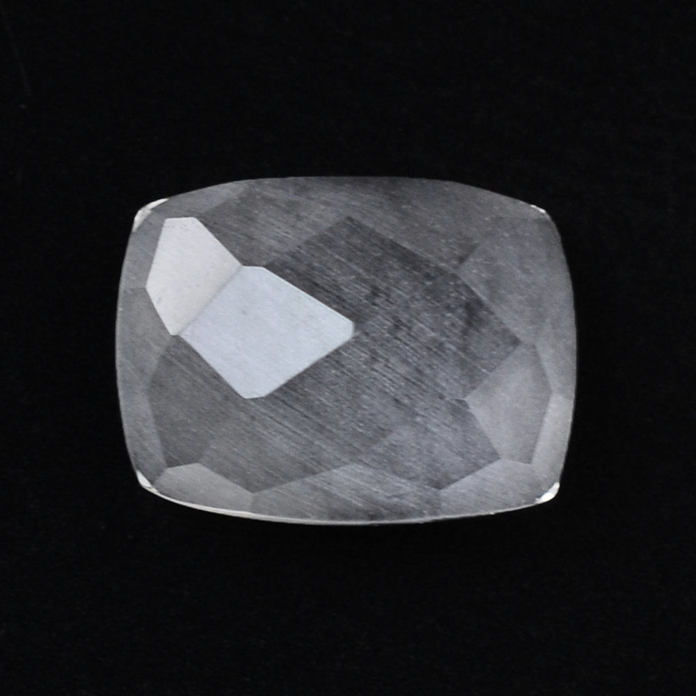 CRYSTAL CHECKER CUSHION CAB WITH FROSTED BOTTOM 8X6MM 1.39 Cts.