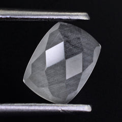 CRYSTAL CHECKER CUSHION CAB WITH FROSTED BOTTOM 8X6MM 1.39 Cts.