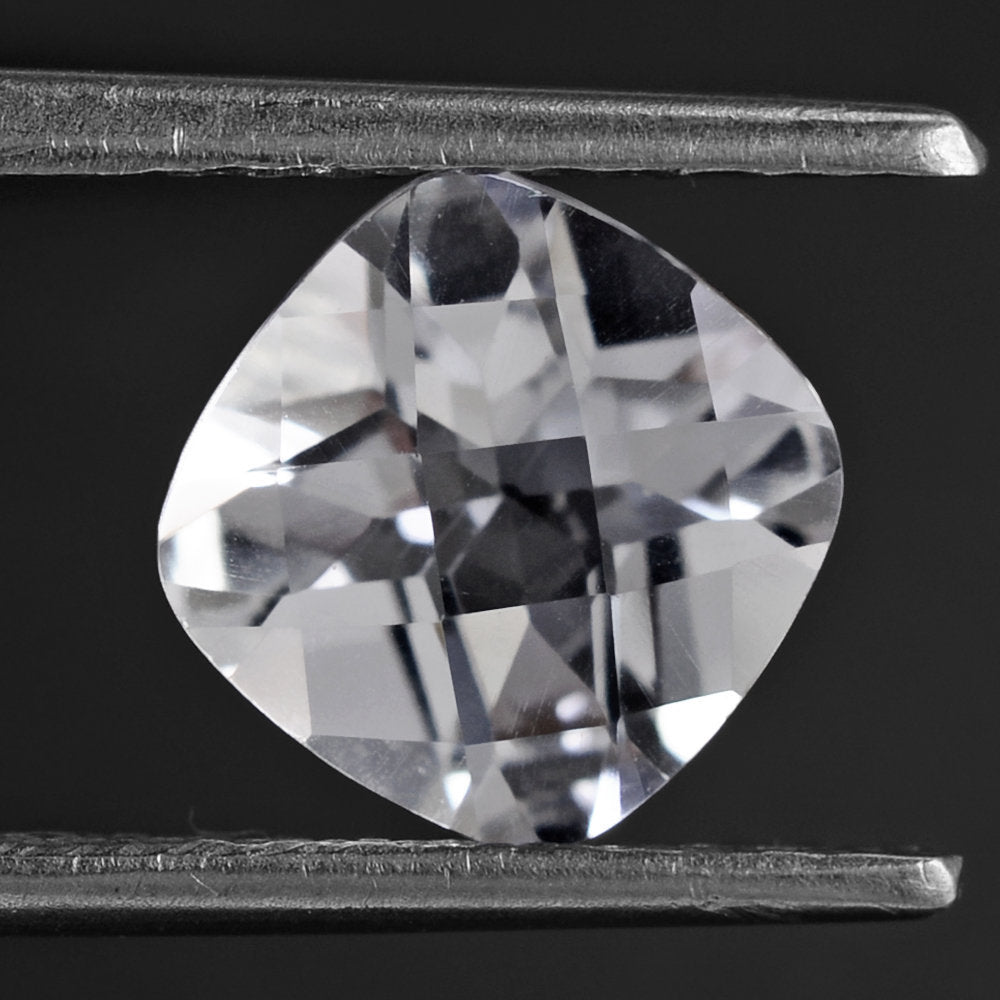 CRYSTAL CHECKER CUT CUSHION 8MM 1.88 Cts.