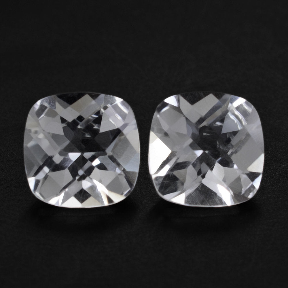 CRYSTAL CHECKER CUT CUSHION 8MM 1.88 Cts.