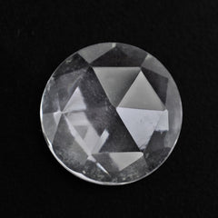 CRYSTAL ROSE CUT ROUND CAB 8MM 1.42 Cts.