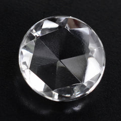 CRYSTAL ROSE CUT ROUND CAB 8MM 1.42 Cts.