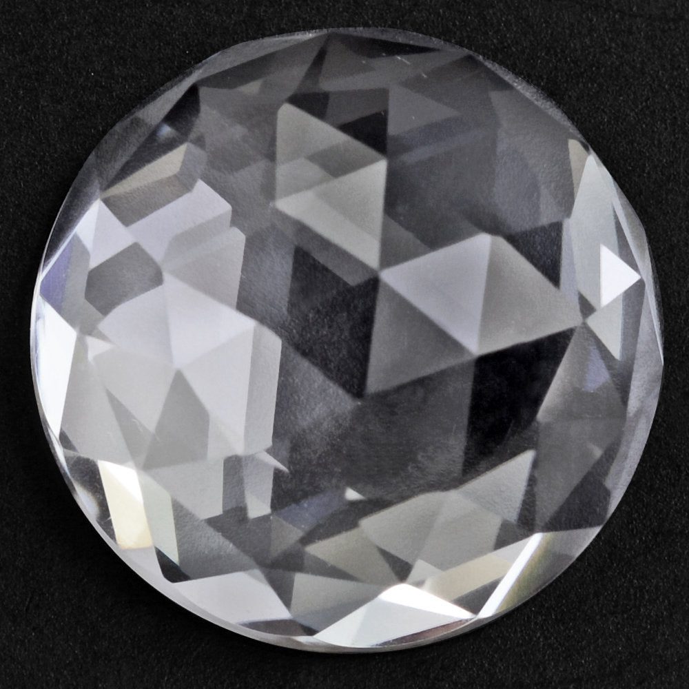 CRYSTAL ROSE CUT ROUND CAB 18MM 21.30 Cts.
