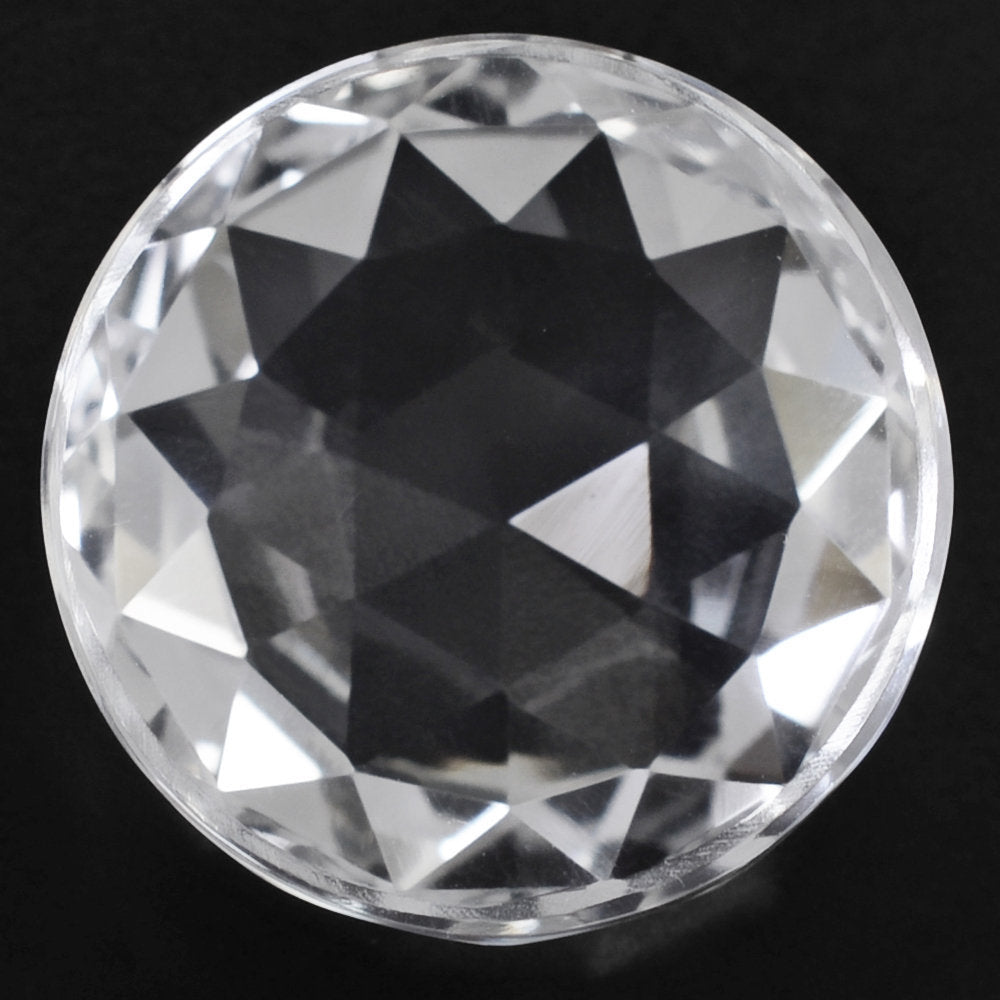 CRYSTAL ROSE CUT ROUND CAB 18MM 21.30 Cts.