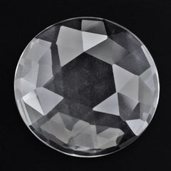 CRYSTAL ROSE CUT ROUND CAB 25MM 21.36 Cts.