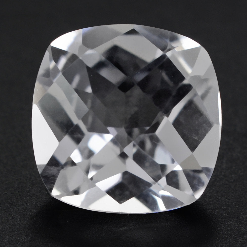 CRYSTAL CHECKER CUT CUSHION 10MM 3.70 Cts.