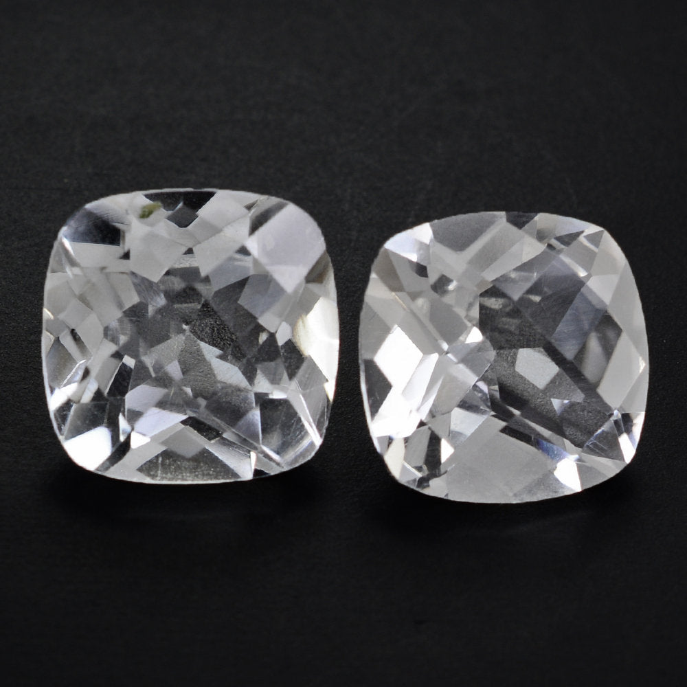 CRYSTAL CHECKER CUT CUSHION 10MM 3.70 Cts.