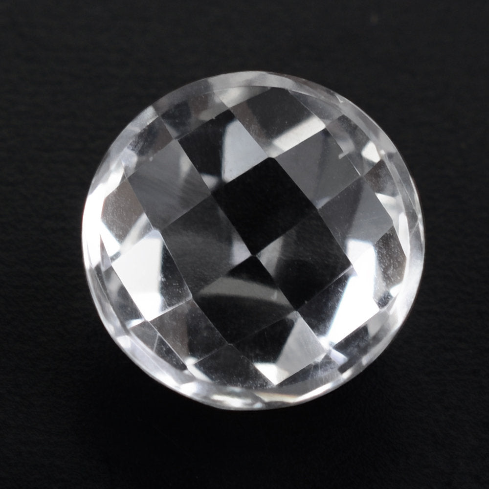 CRYSTAL CHECKER CUT ROUND 8MM 1.88 Cts.