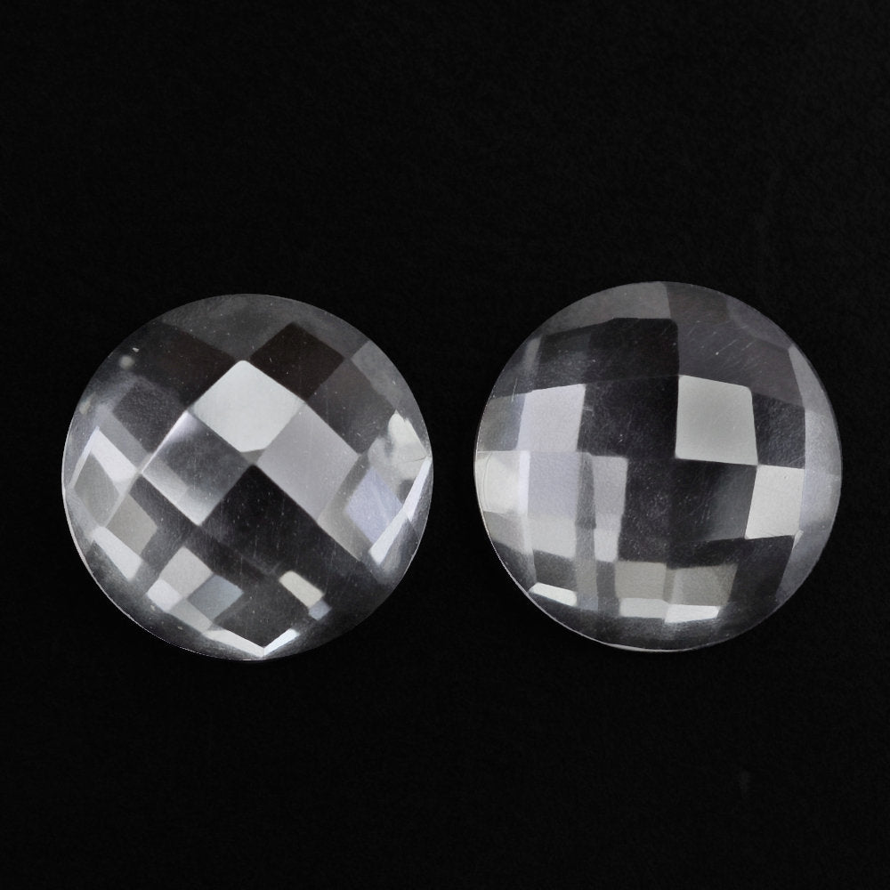 CRYSTAL CHECKER CUT ROUND 8MM 1.88 Cts.