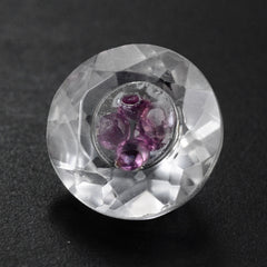 CRYSTAL CUT ROUND (WITH IN SIDE RHODOLITE CUT ROUND 1.5MM) 8MM 1.81 Cts.