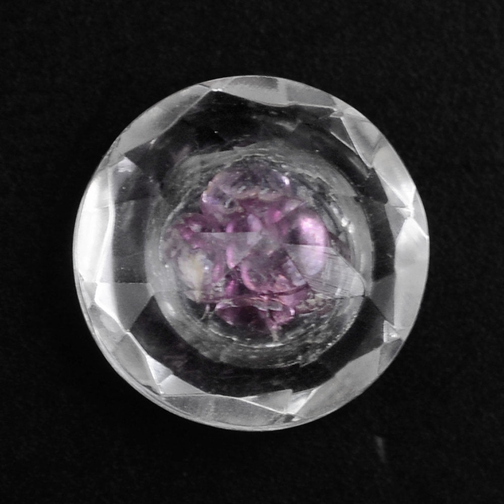 CRYSTAL CUT ROUND (WITH IN SIDE RHODOLITE CUT ROUND 1.5MM) 8MM 1.81 Cts.