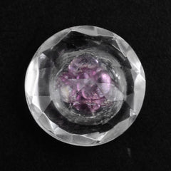 CRYSTAL CUT ROUND (WITH IN SIDE RHODOLITE CUT ROUND 1.5MM) 8MM 1.81 Cts.