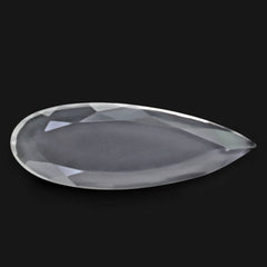 CRYSTAL TABLE CUT PEAR FLAT WITH FROSTED BOTTOM 30X10MM 6.75 Cts.