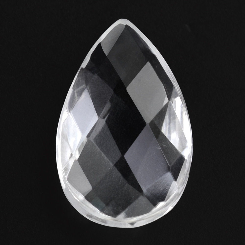 CRYSTAL BRIOLETTE PEAR WITH GROOVE IN GIRDLE 14X9MM 4.69 Cts.
