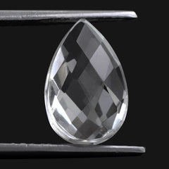 CRYSTAL BRIOLETTE PEAR WITH GROOVE IN GIRDLE 14X9MM 4.69 Cts.