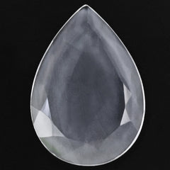 CRYSTAL TABLE CUT PEAR FLAT WITH FROSTED BOTTOM 34X23MM 25.19 Cts.