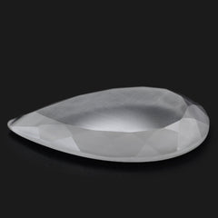 CRYSTAL TABLE CUT PEAR FLAT WITH FROSTED BOTTOM 34X23MM 25.19 Cts.