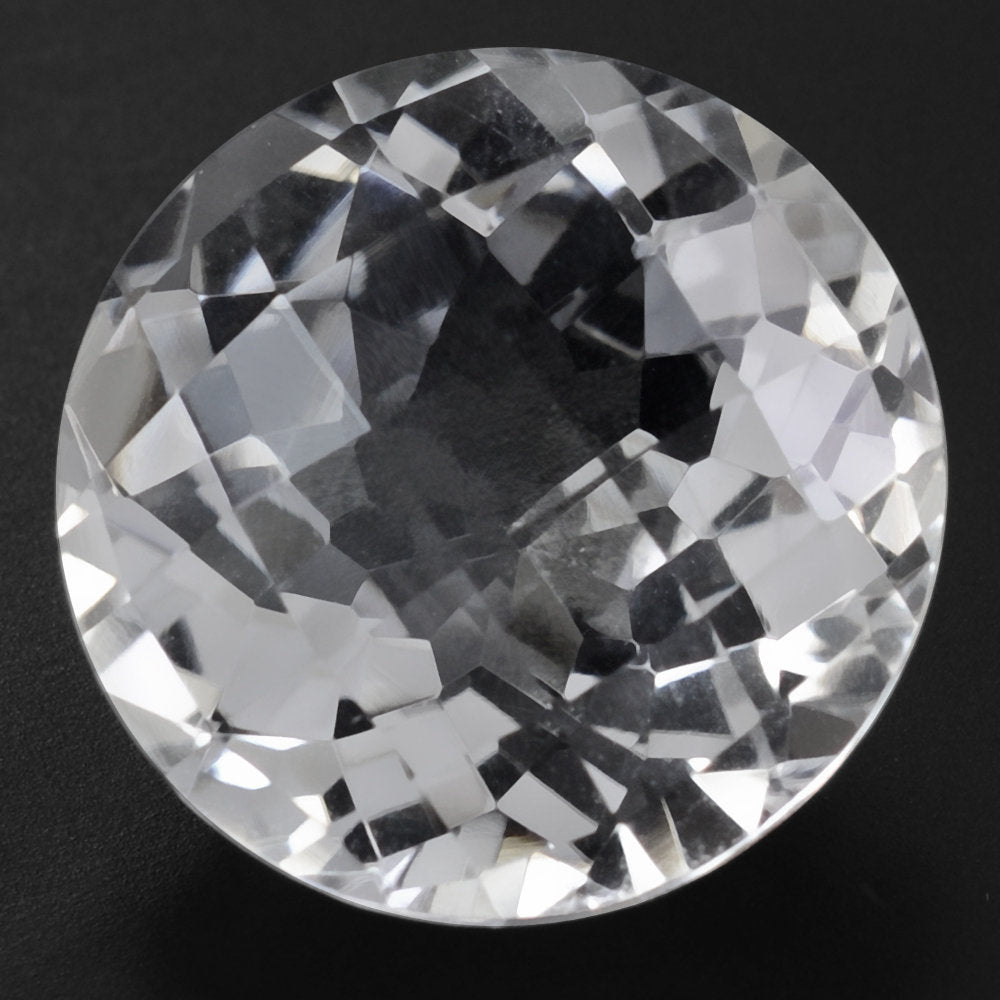 CRYSTAL CHECKER CUT ROUND 18MM 18.17 Cts.