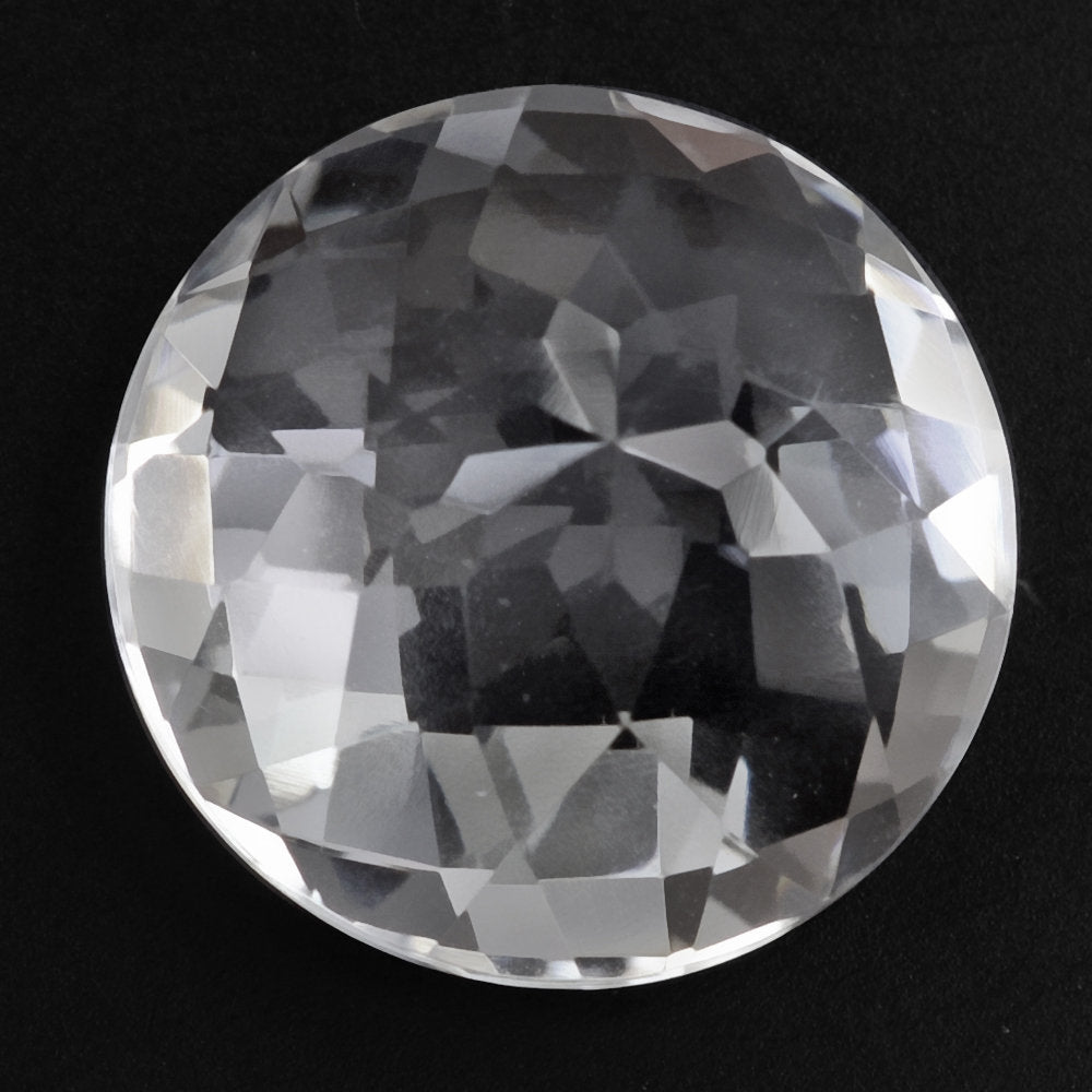 CRYSTAL CHECKER CUT ROUND 18MM 18.17 Cts.