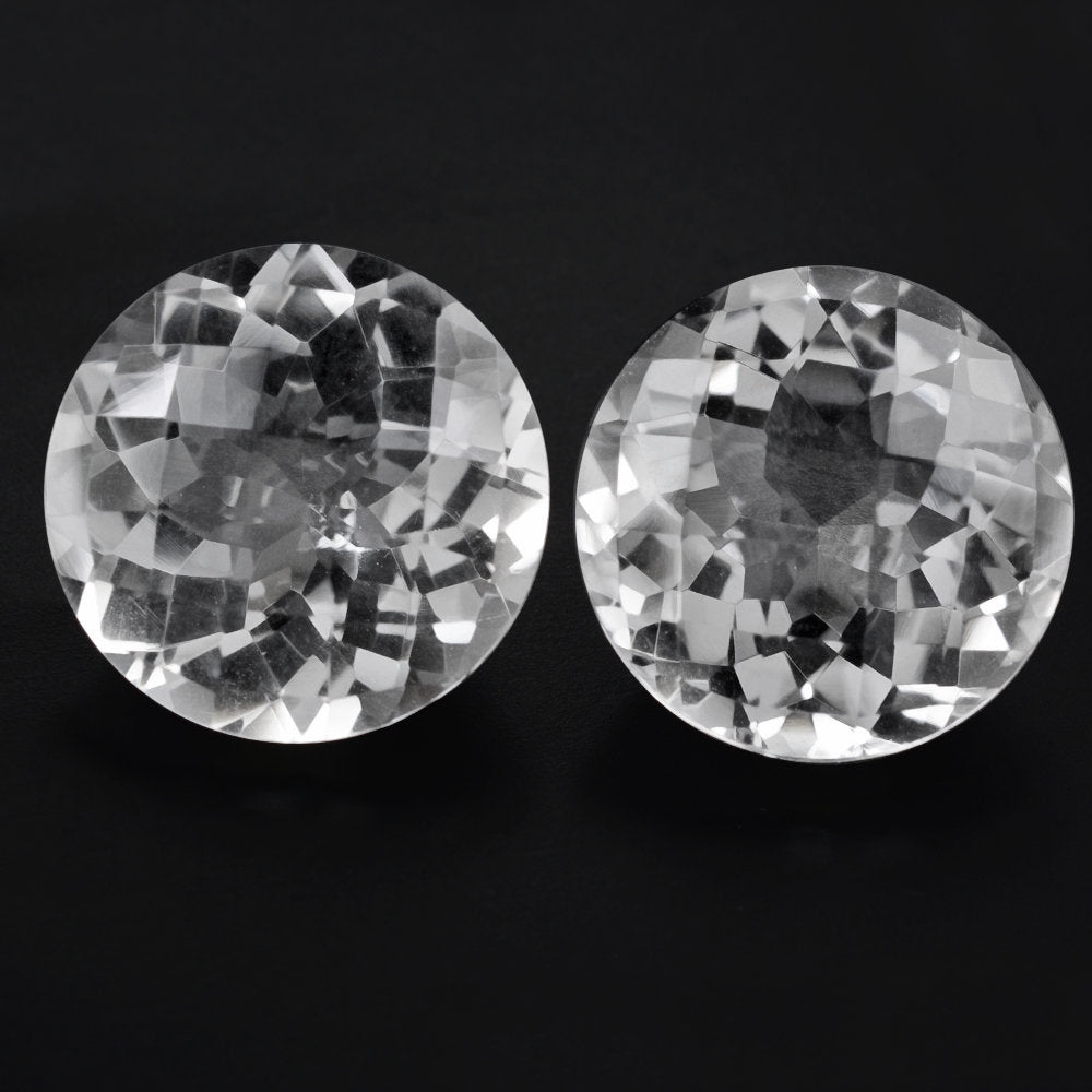 CRYSTAL CHECKER CUT ROUND 18MM 18.17 Cts.