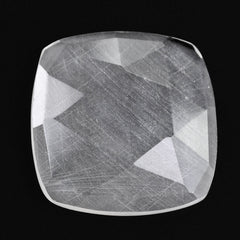 CRYSTAL ROSE CUT CUSHION CAB WITH FROSTED BOTTOM (FLAT) 18MM 11.86 Cts.